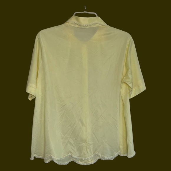 Vintage Henson Kickernick Lace Accent Button Front Pajama Top - Picture 2 of 6